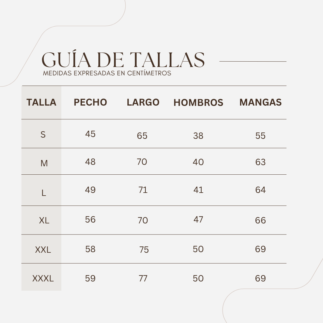 Guía de tallas de Suéter Regular Fit Cuello Alto