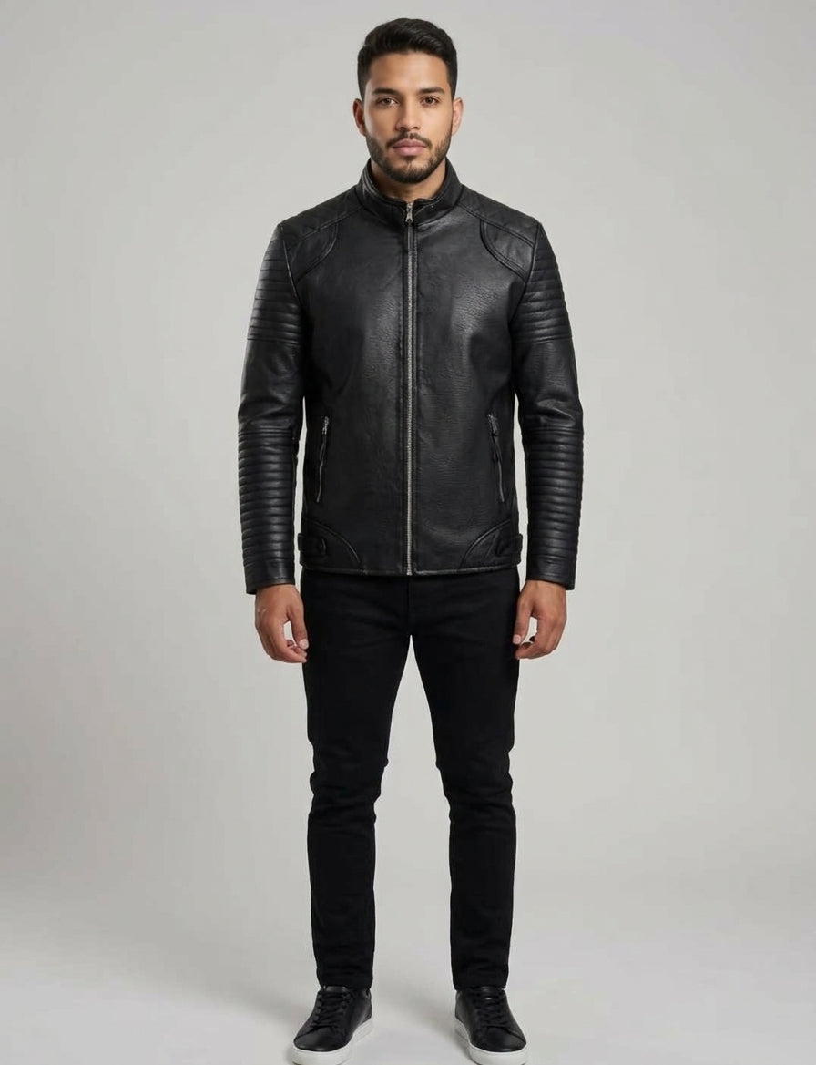 Chamarra Biker Fit Estructurada
