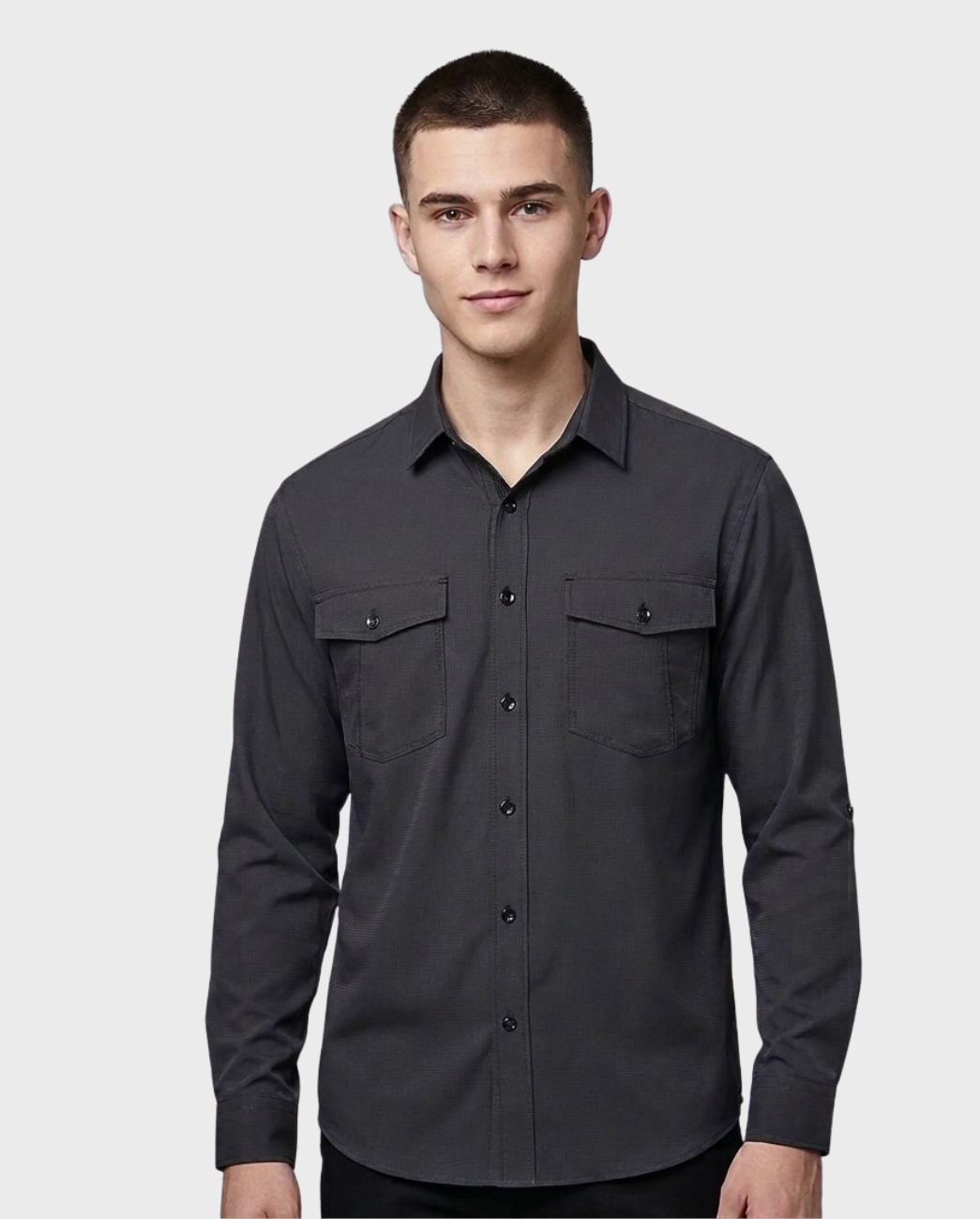 Camisa Casual Bolsillos Pecho