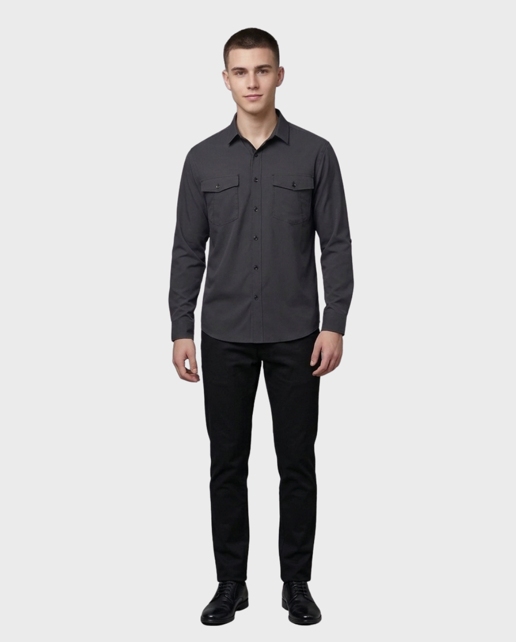 Camisa Casual Bolsillos Pecho