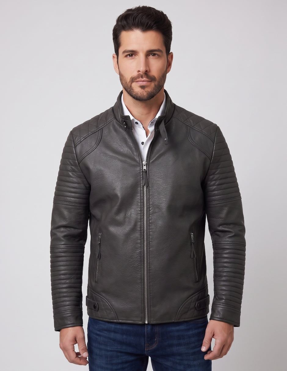 Chamarra Biker Fit Estructurada