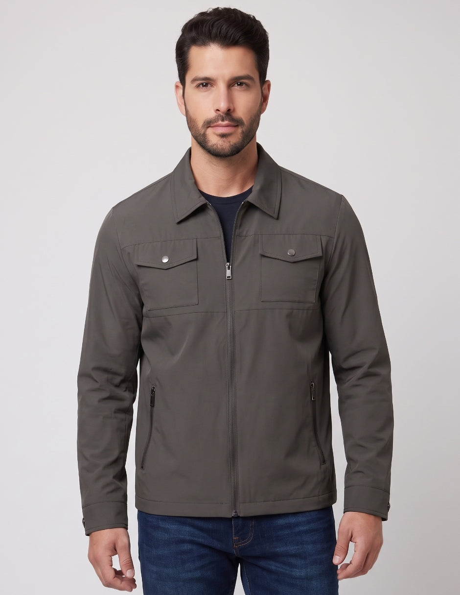 Chamarra Ligera Cuello Camisero