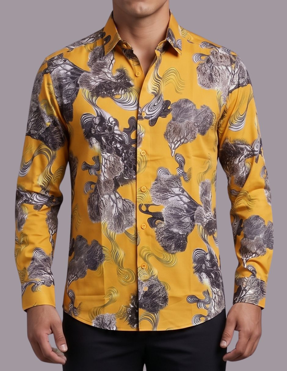 Camisa Fluida Detalles Metalizados