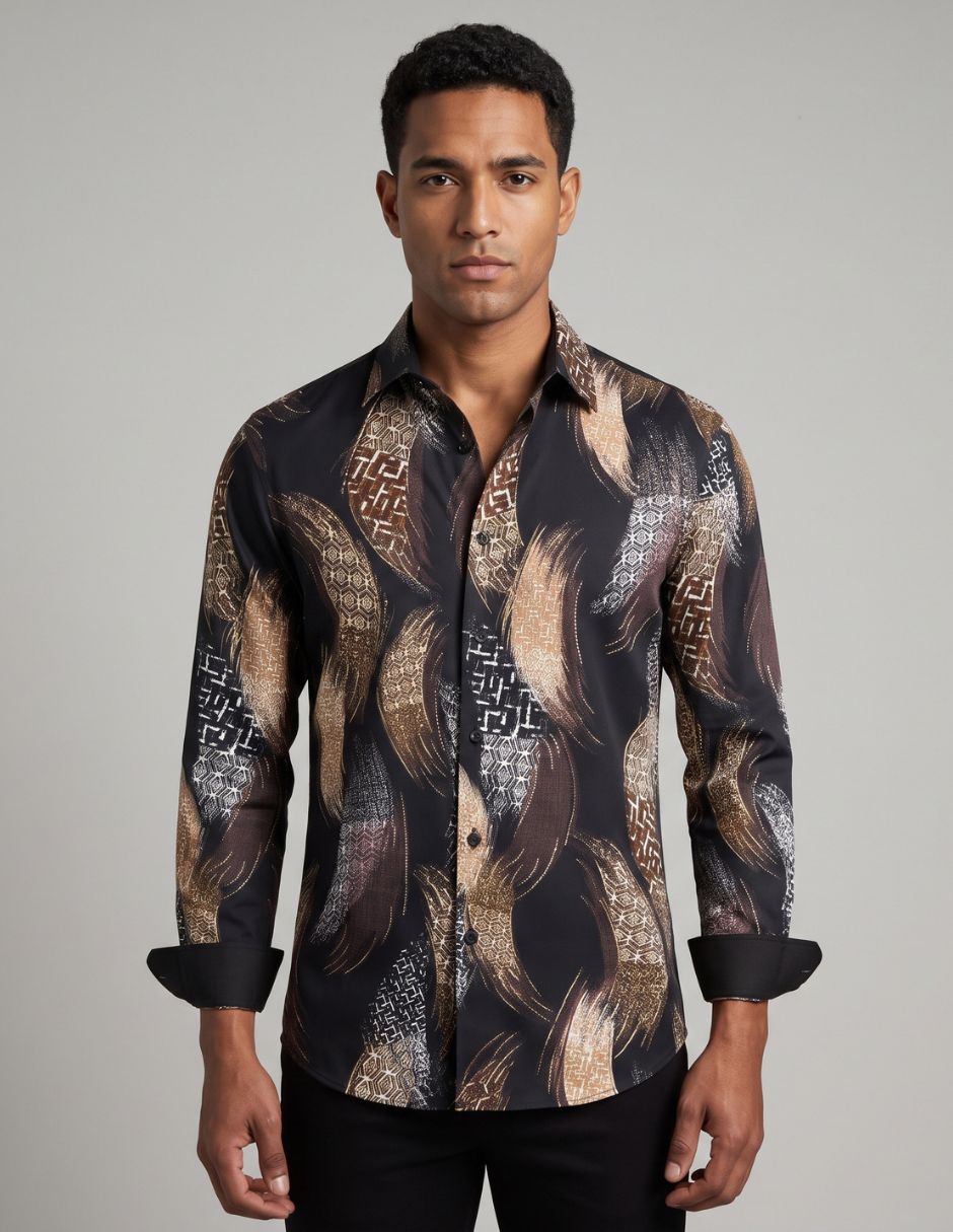 Camisa Fluida Detalles Metalizados