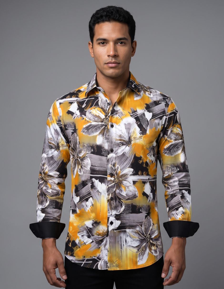 Camisa Fluida Detalles Metalizados