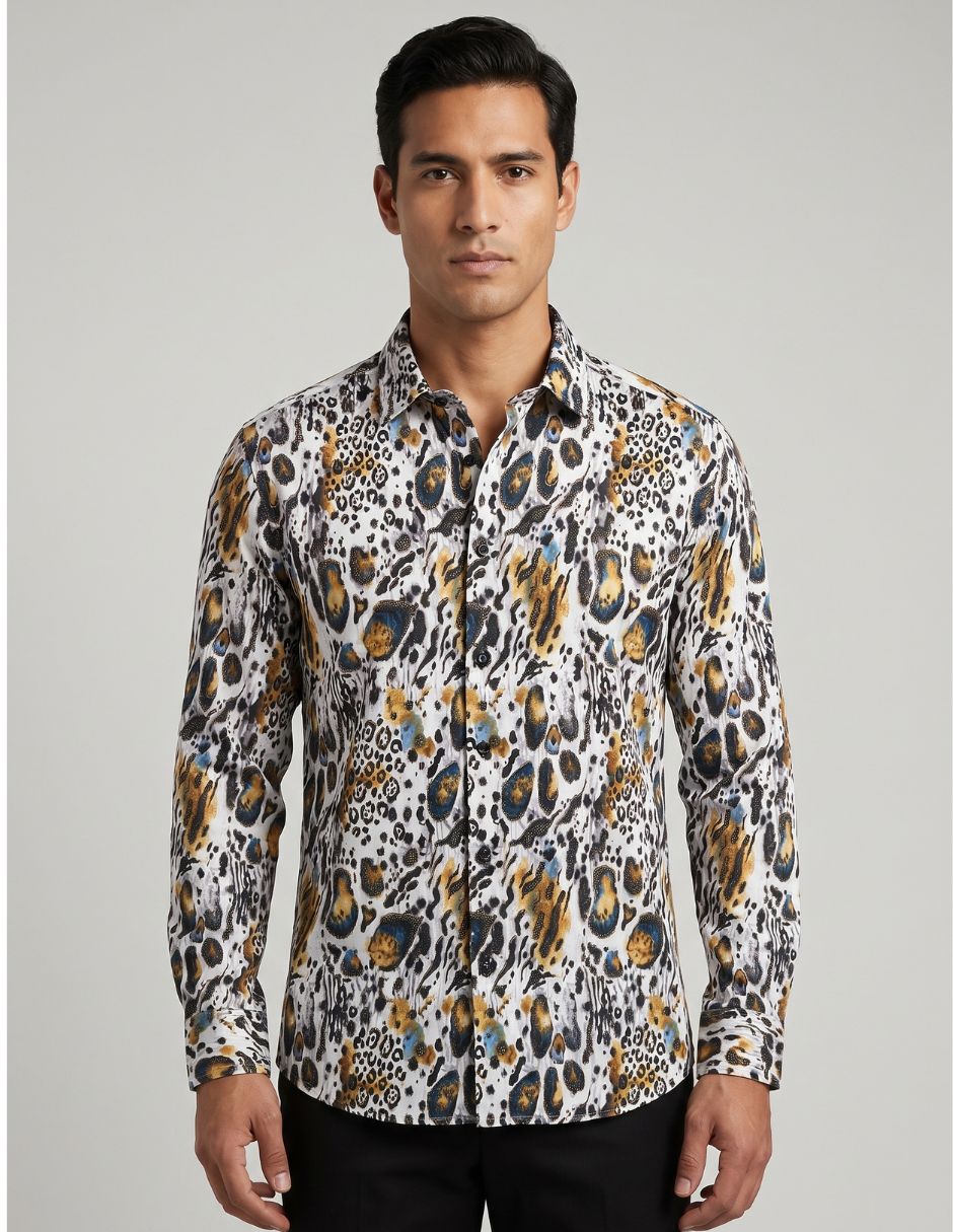 Camisa Fluida Detalles Metalizados