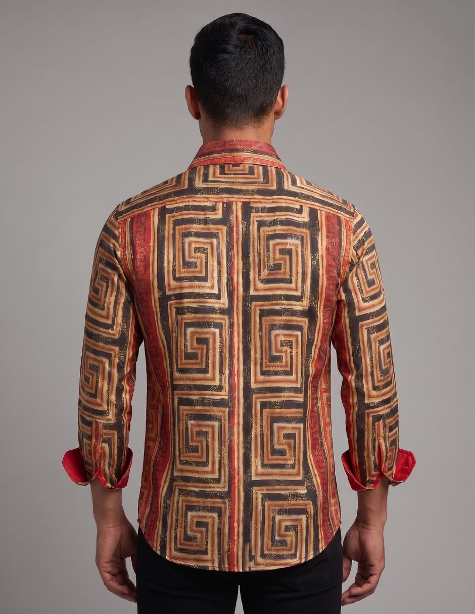 Camisa Estampado Greca