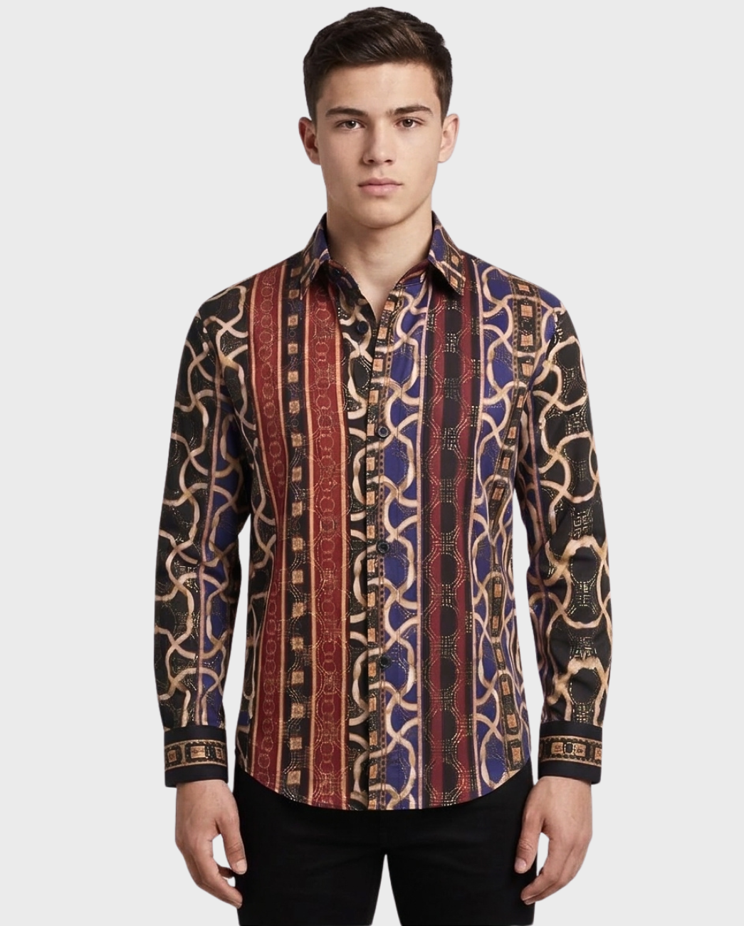 Camisa Satinada Estilo Baroque