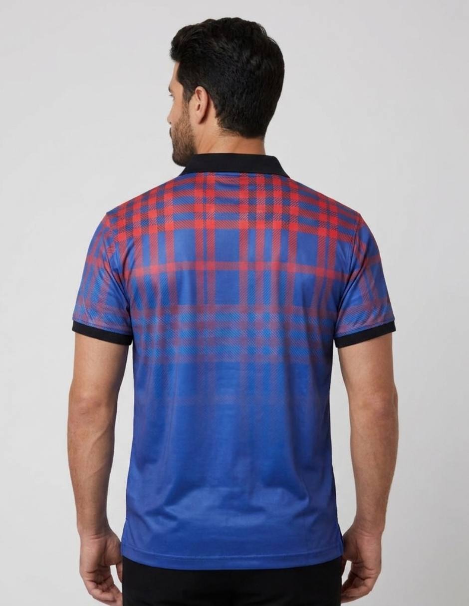 Playera Polo Cuadros Degradados