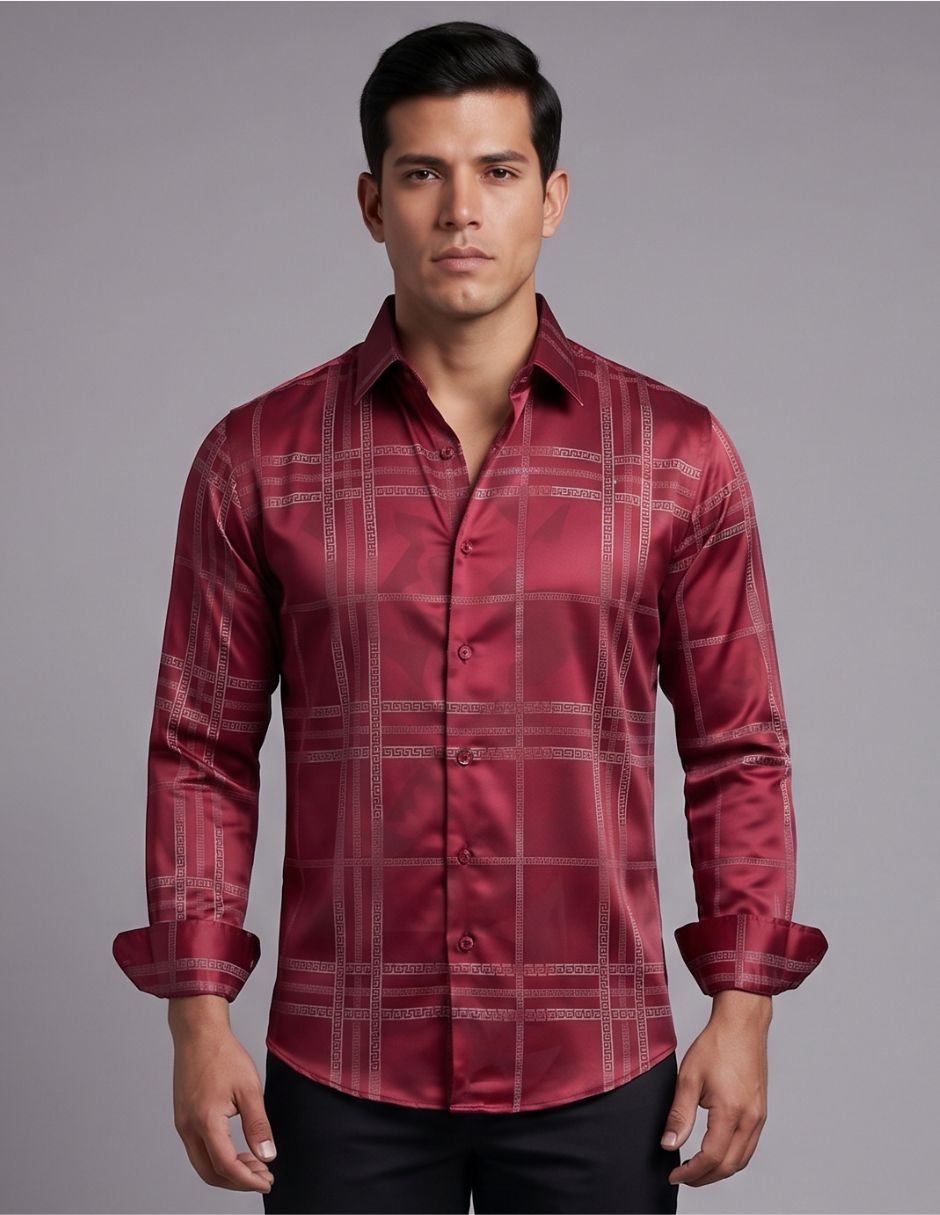 Camisa Cuadros Metalizados