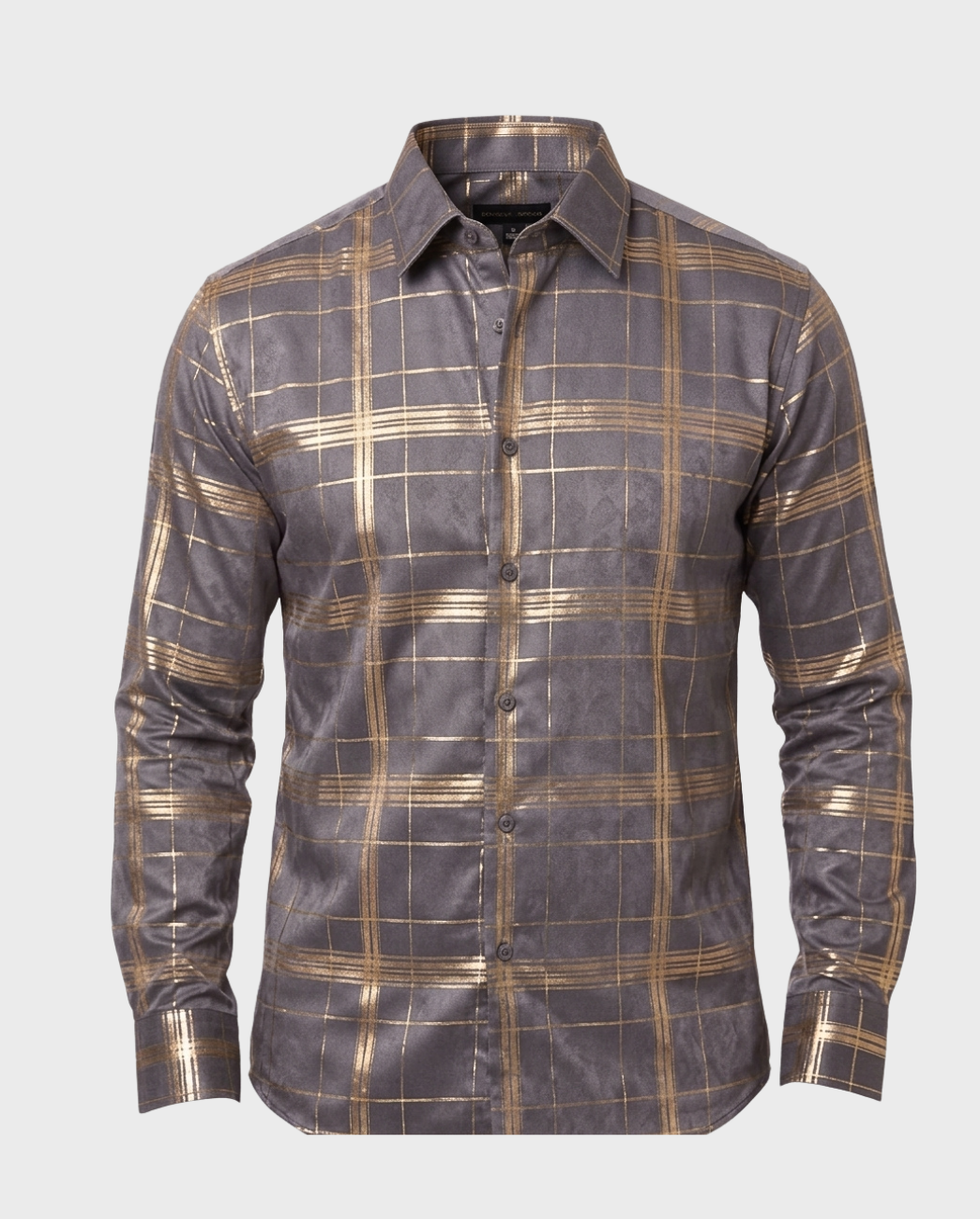 Camisa Cuadros Metalizados