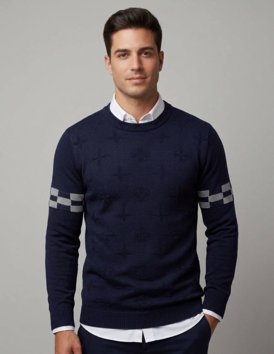 Suéter Punto Jacquard Monograma