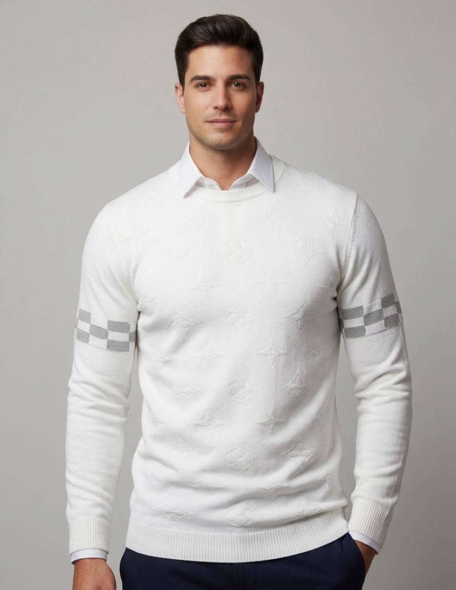 Suéter Punto Jacquard Monograma