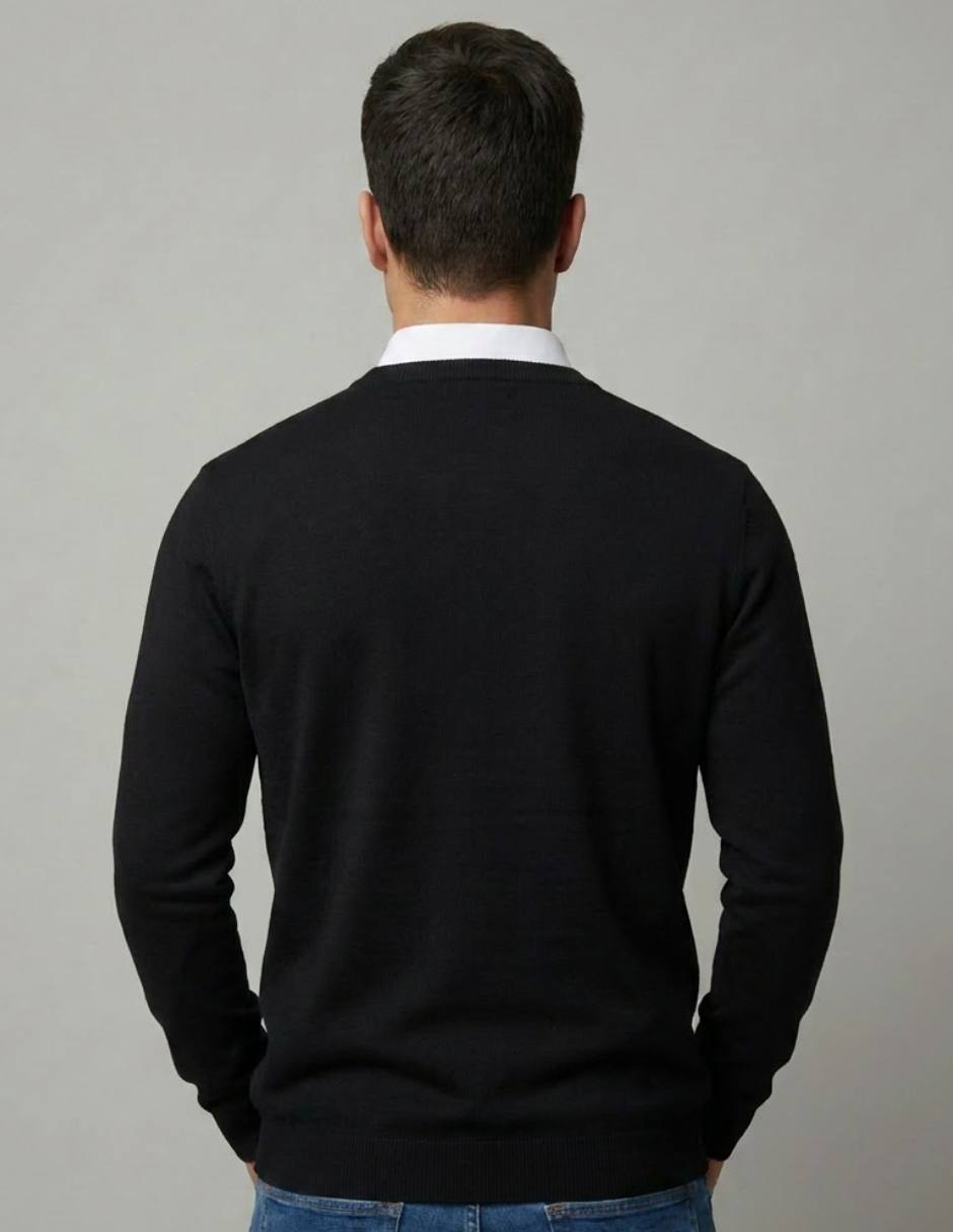 Suéter Cuello Redondo con Aplicación