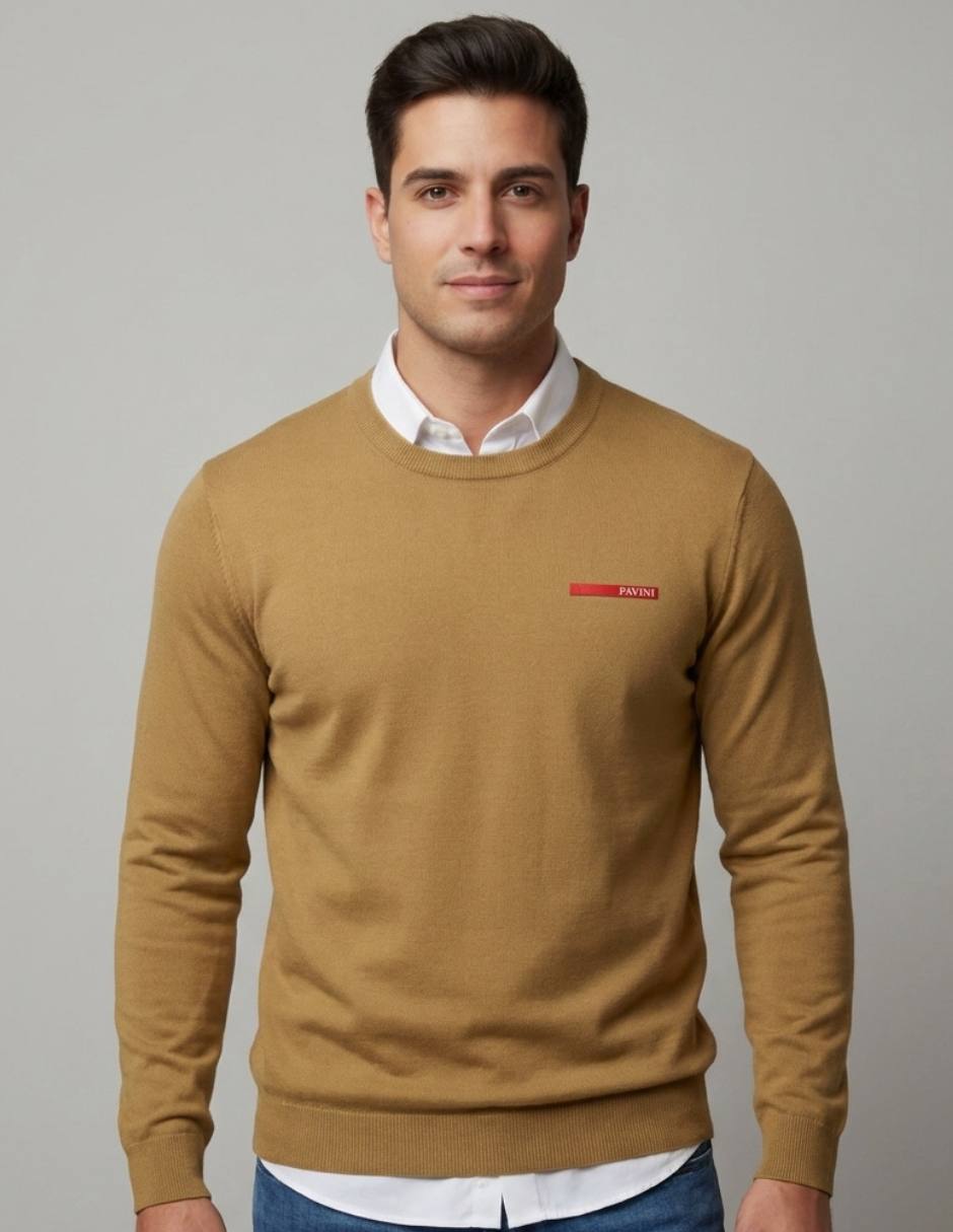 Suéter Cuello Redondo con Aplicación