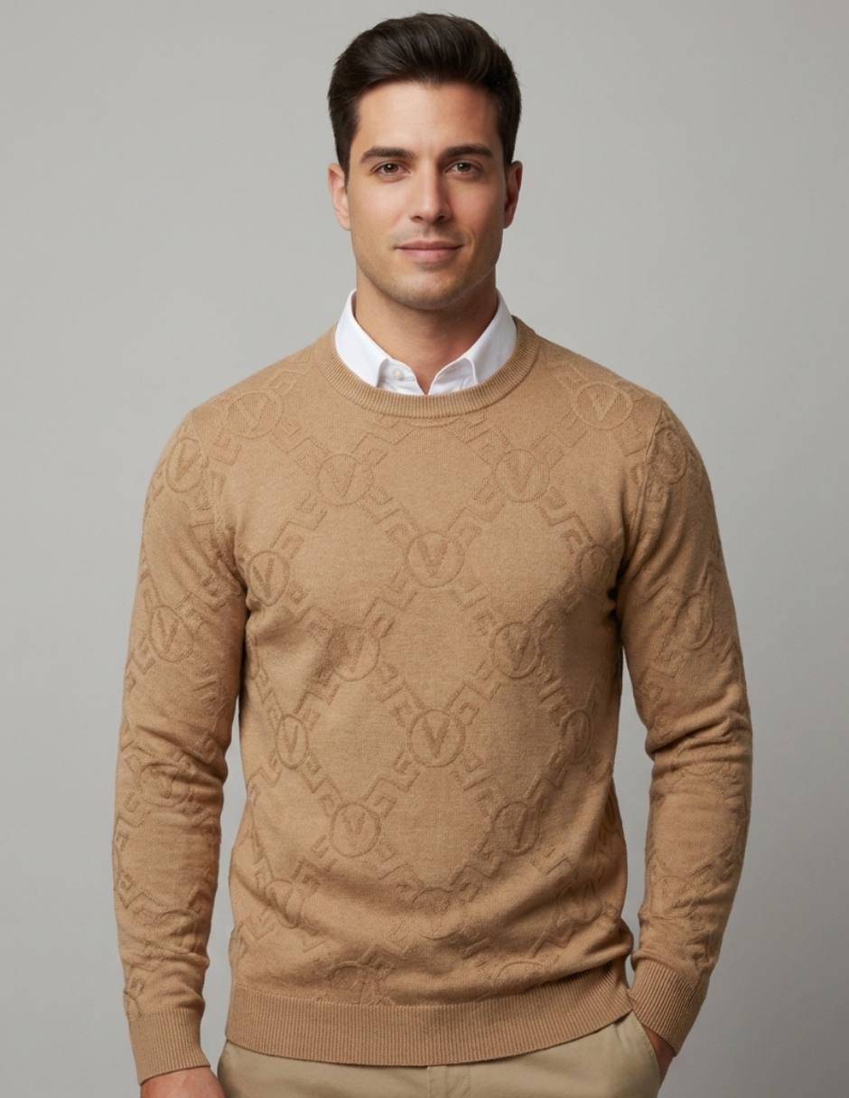 Suéter Cuello Redondo Jacquard