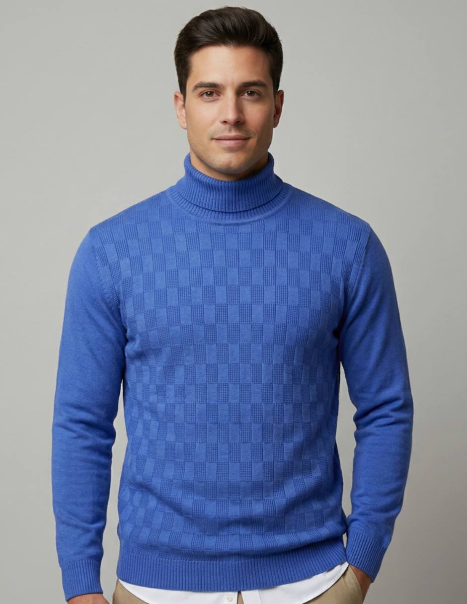 Suéter Punto Cuello Alto con Textura