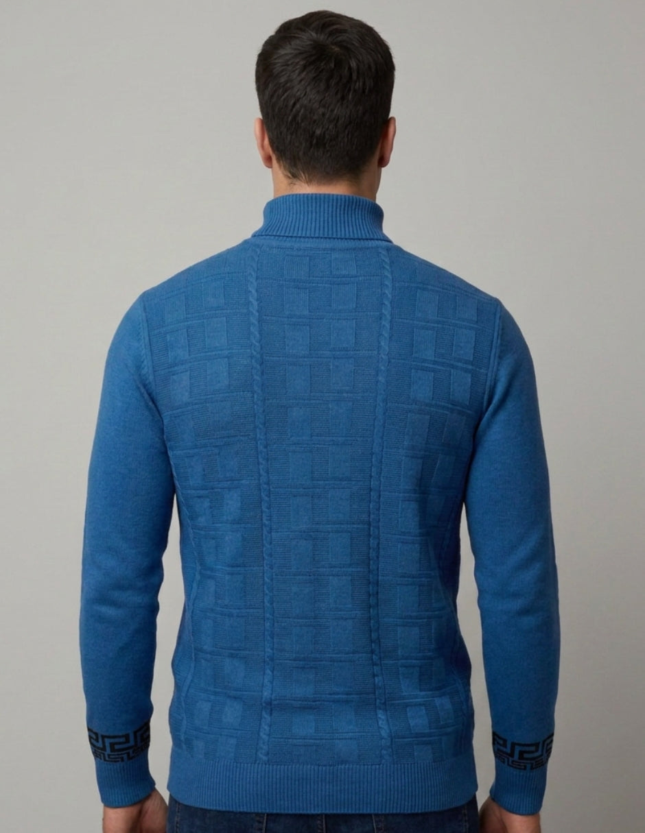 Suéter Turtleneck Trazos Geométricos