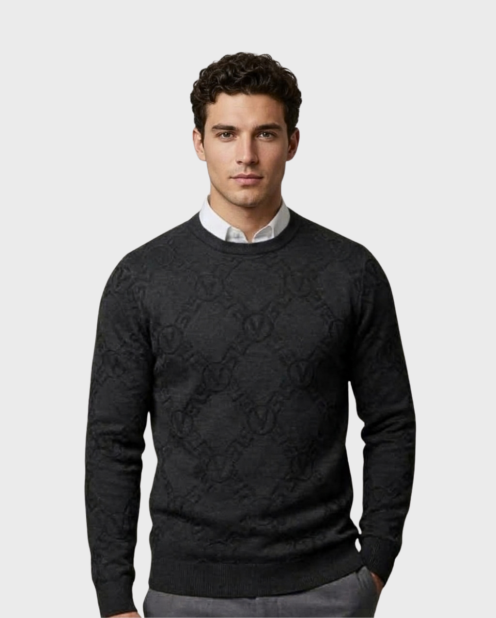 Suéter Cuello Redondo Jacquard