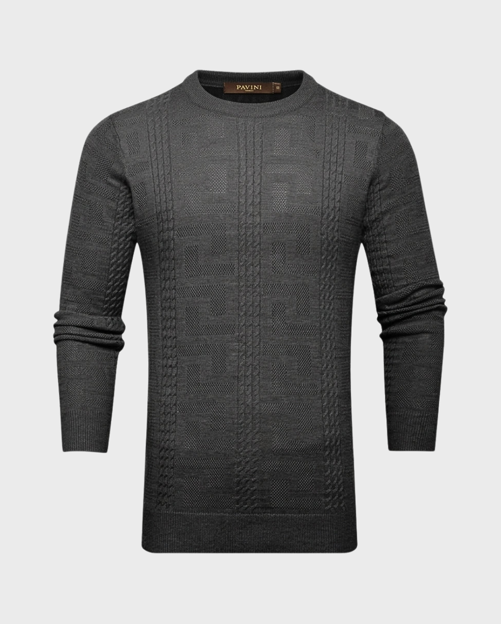 Suéter Punto Jacquard Textura Geométrica