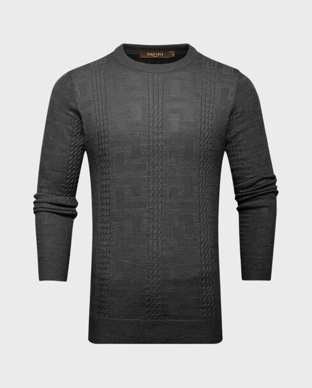 Suéter Punto Jacquard Textura Geométrica