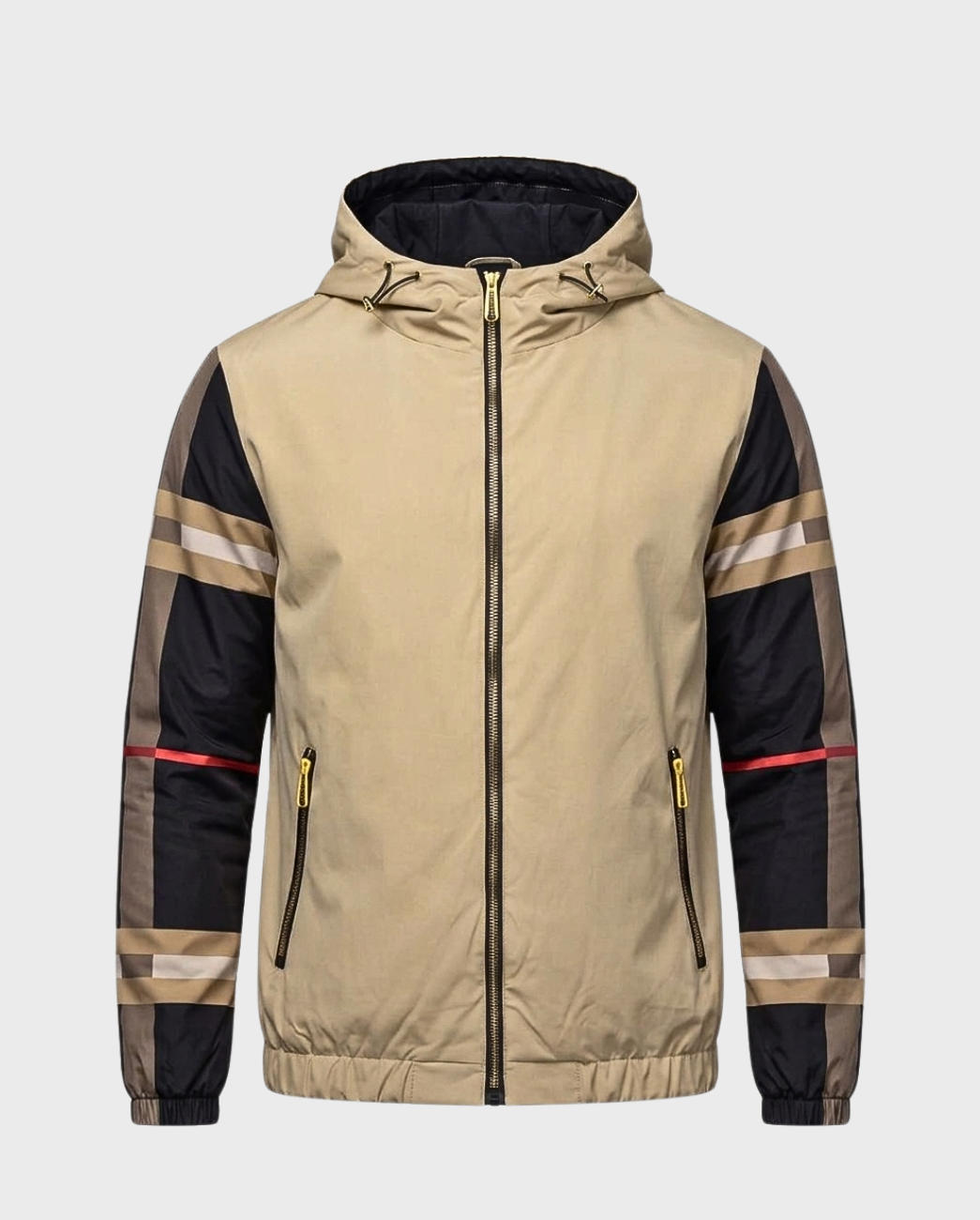 Chamarra Beige Cuadros