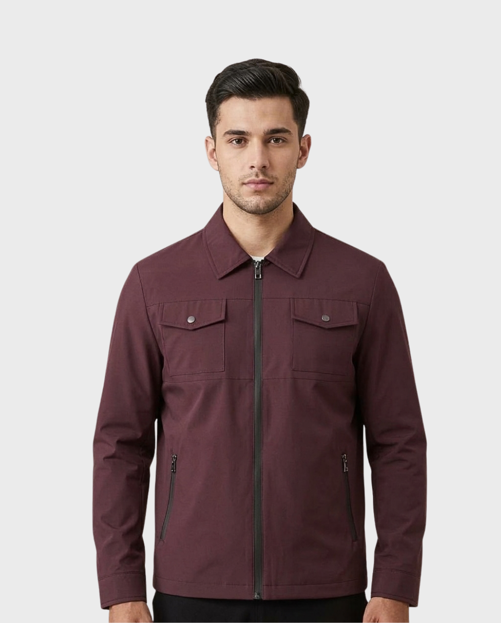 Chamarra Ligera Cuello Camisero