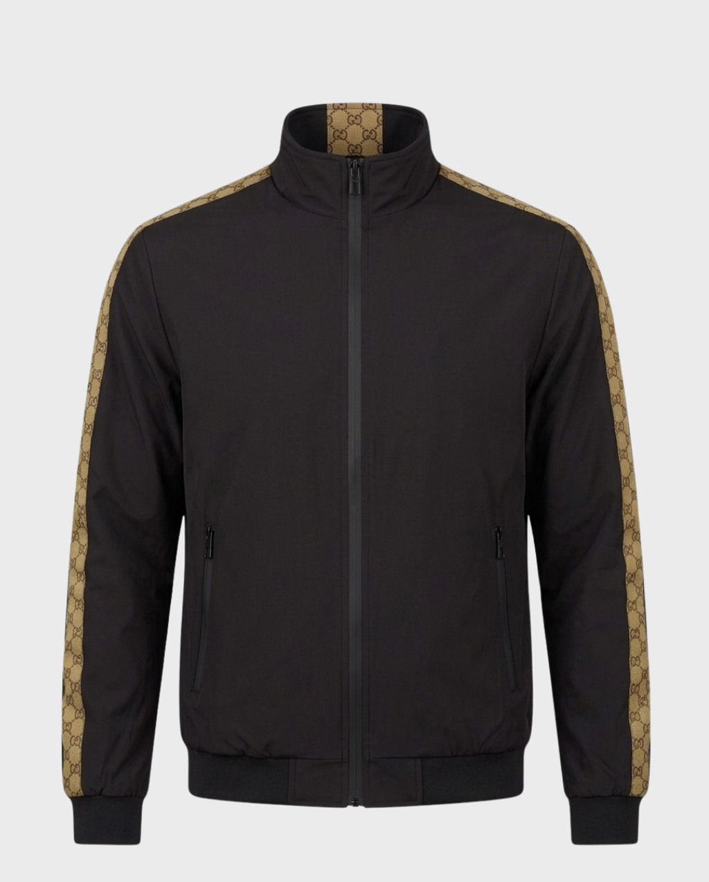 Chamarra Zip con Detalle en Mangas