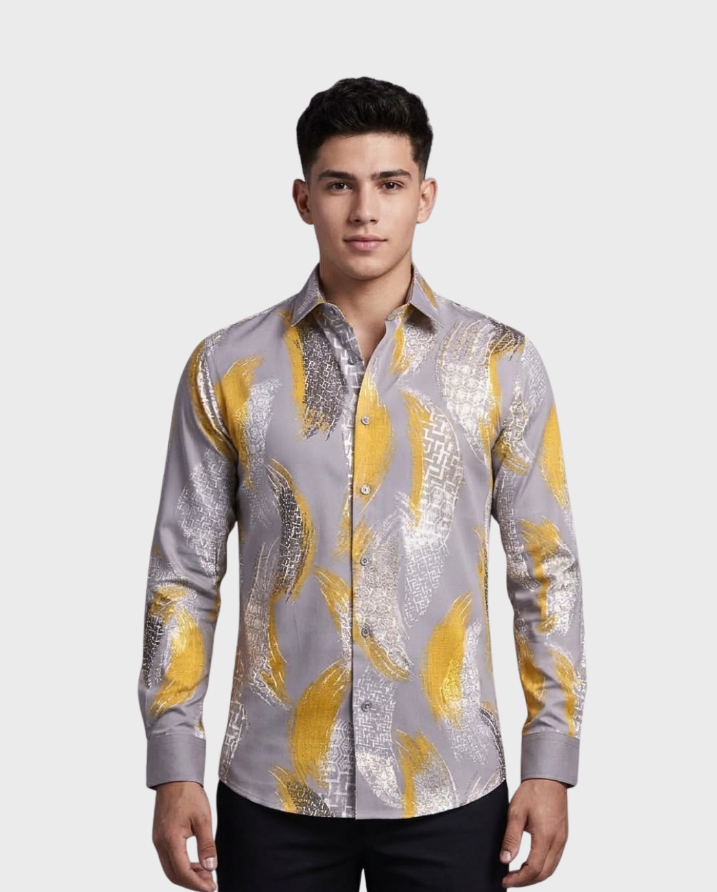 Camisa Fluida Detalles Metalizados