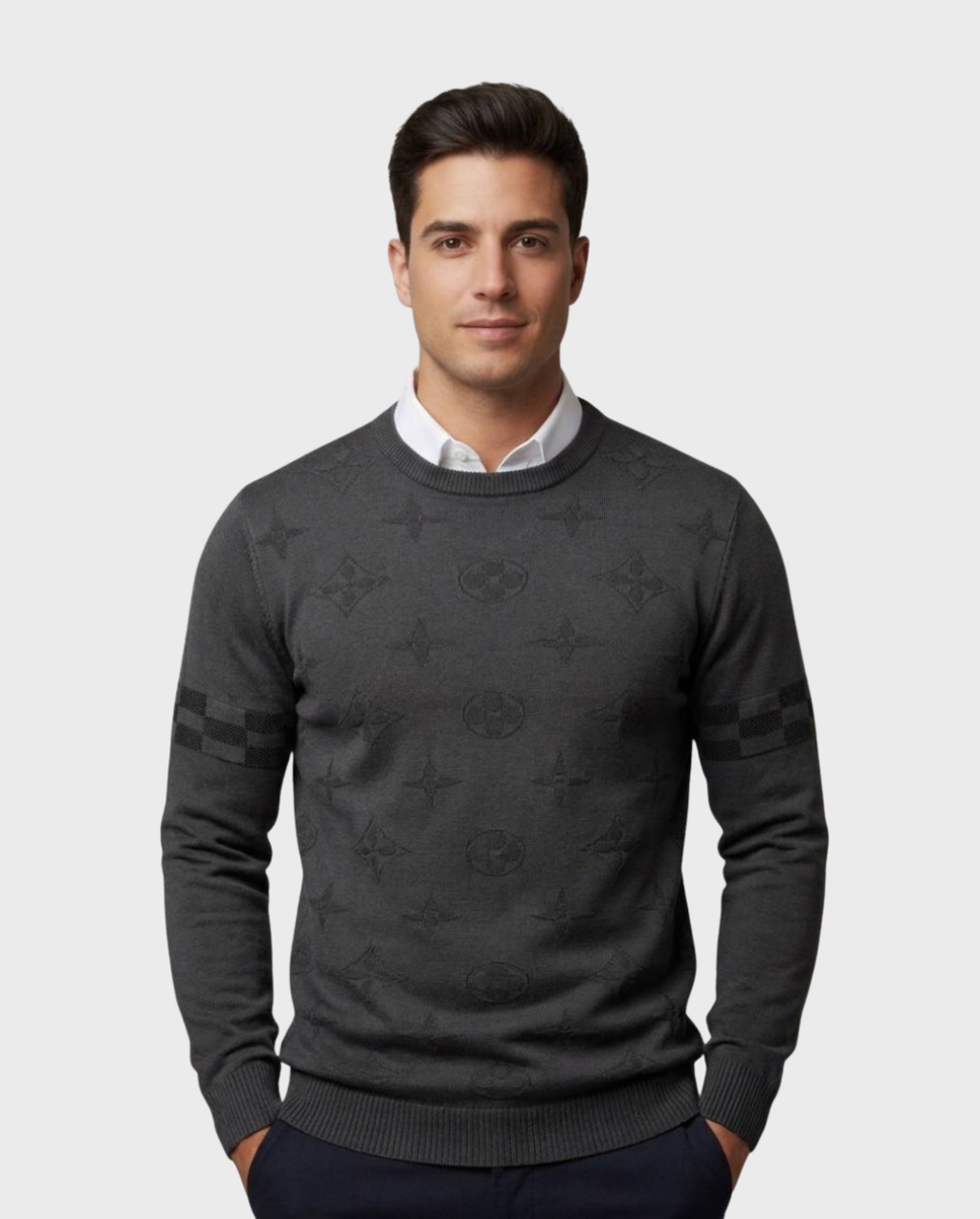 Suéter Punto Jacquard Monograma