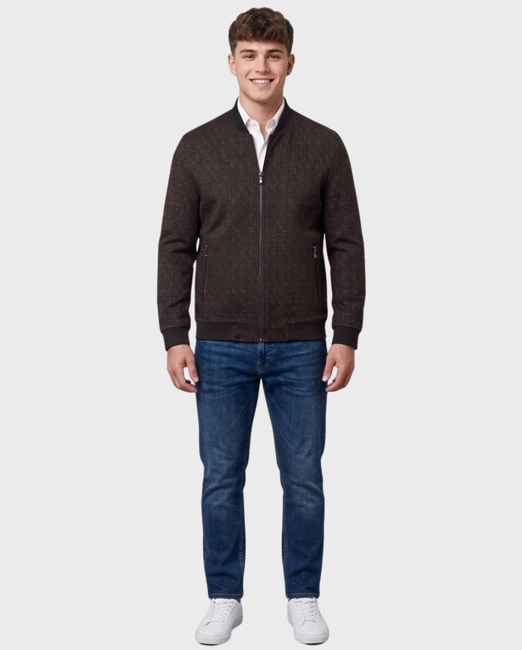 Chamarra Patterned Bomber