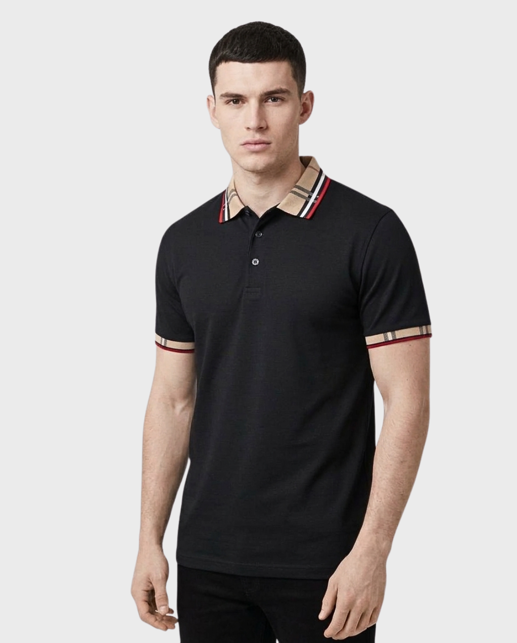 Playera Polo Detalles Tartán