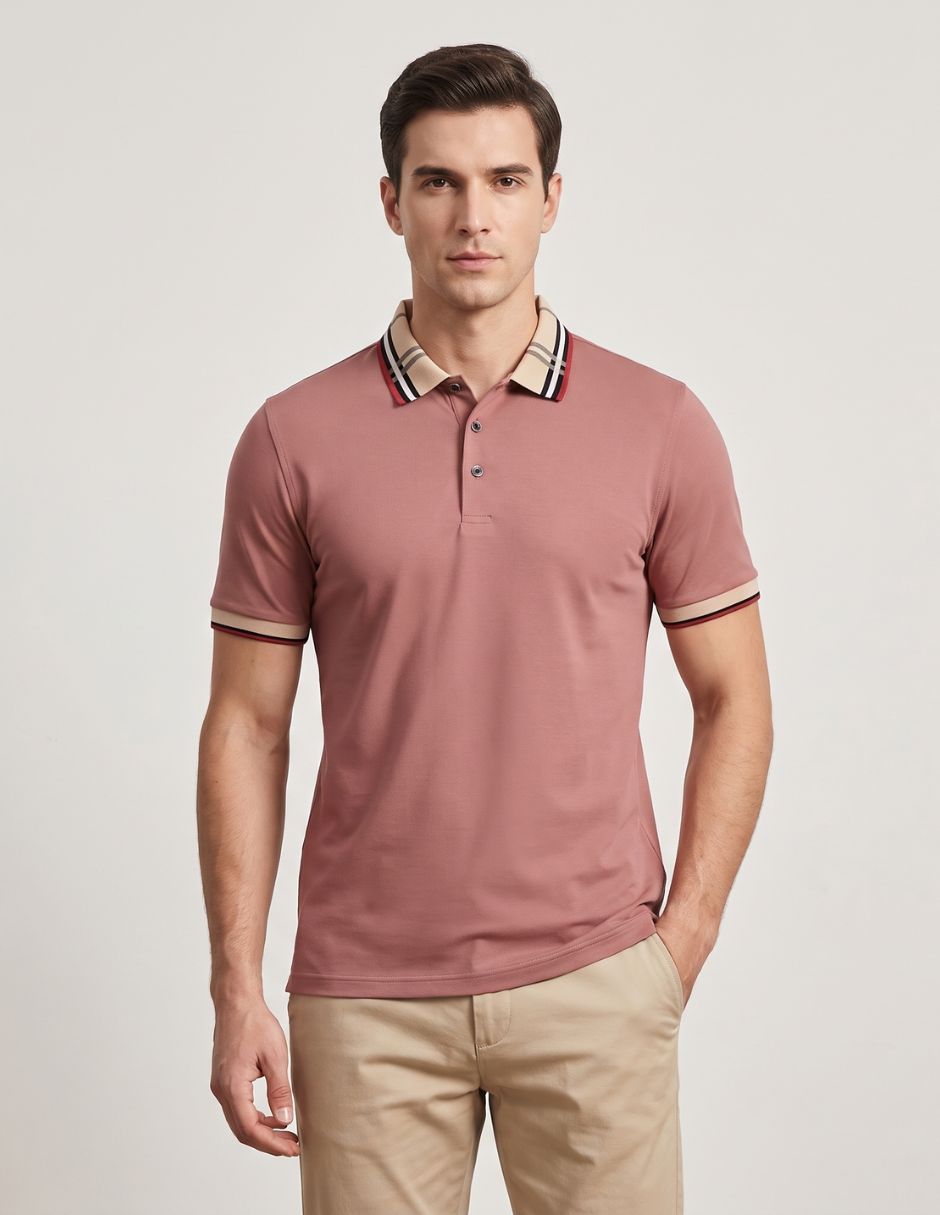 Playera Polo Detalles Tartán